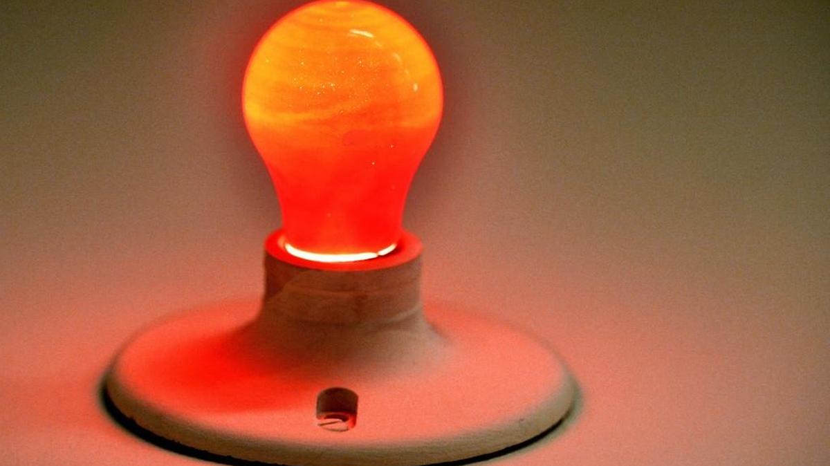 A jury light in a Bibb County Superior Court courtroom.