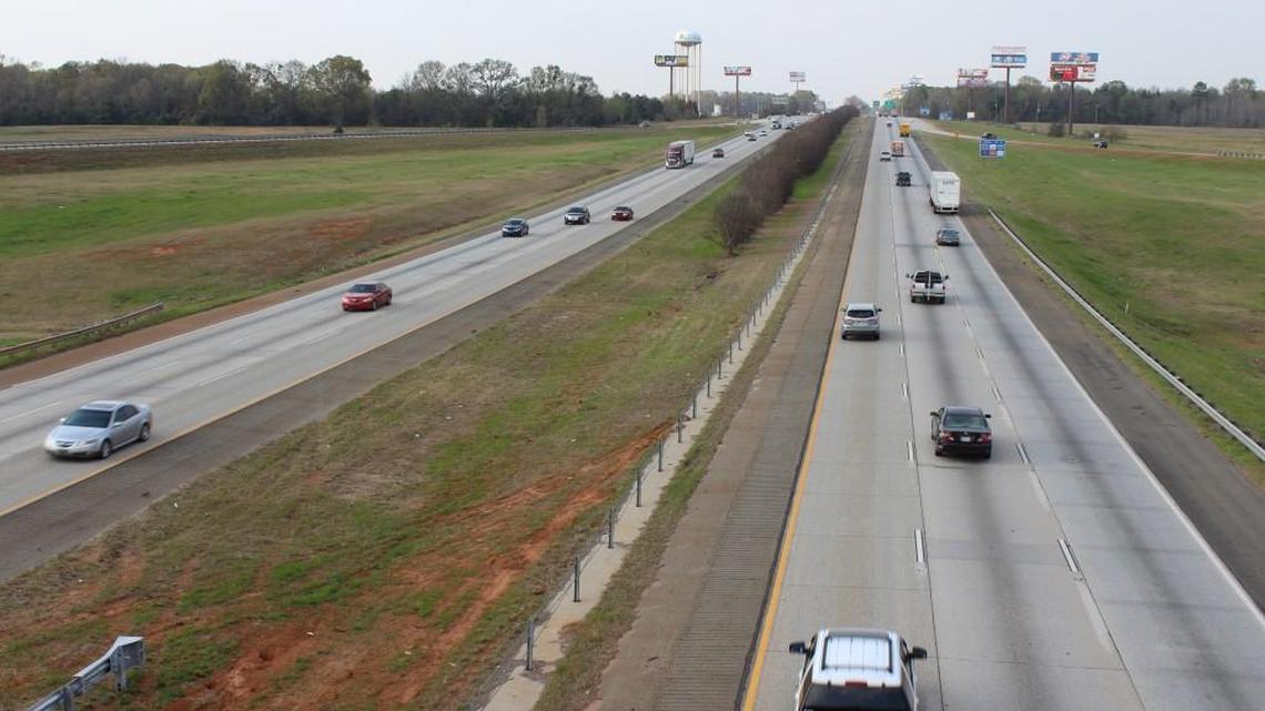 Traffic moves along Interstate 75 in Peach County on Tuesday. Officials there hope the busy interstate and a voter approved Freeport exemption will help lure a distribution center to the county.