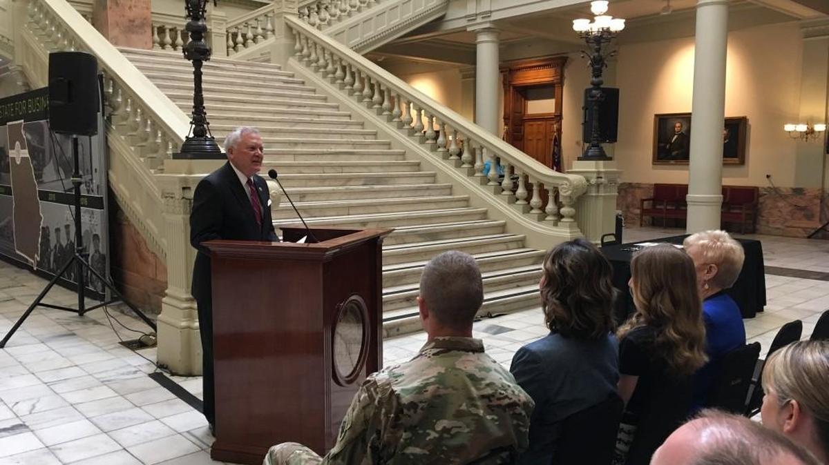 At the state capitol in Atlanta on Tuesday, Gov. Nathan Deal signed a proclamation marking April as the Month of the Military Child in Georgia.