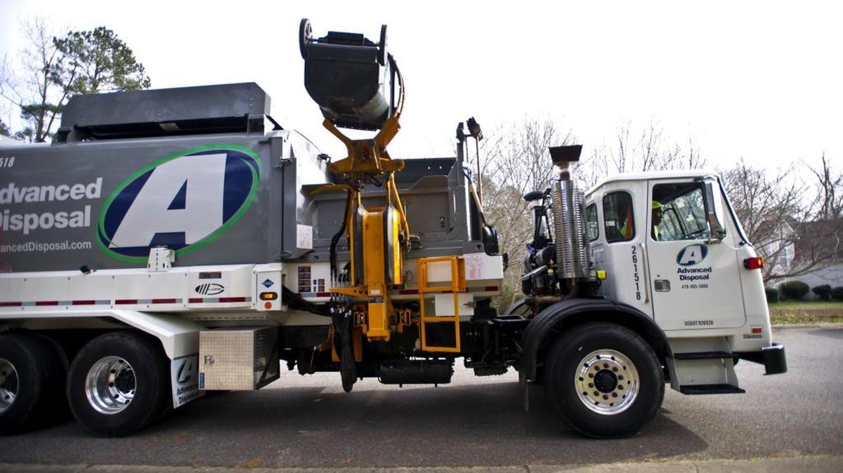 An Advanced Disposal garbage truck works in the Northridge subdivision in this Jan. 6, 2016, Telegraph file photo.