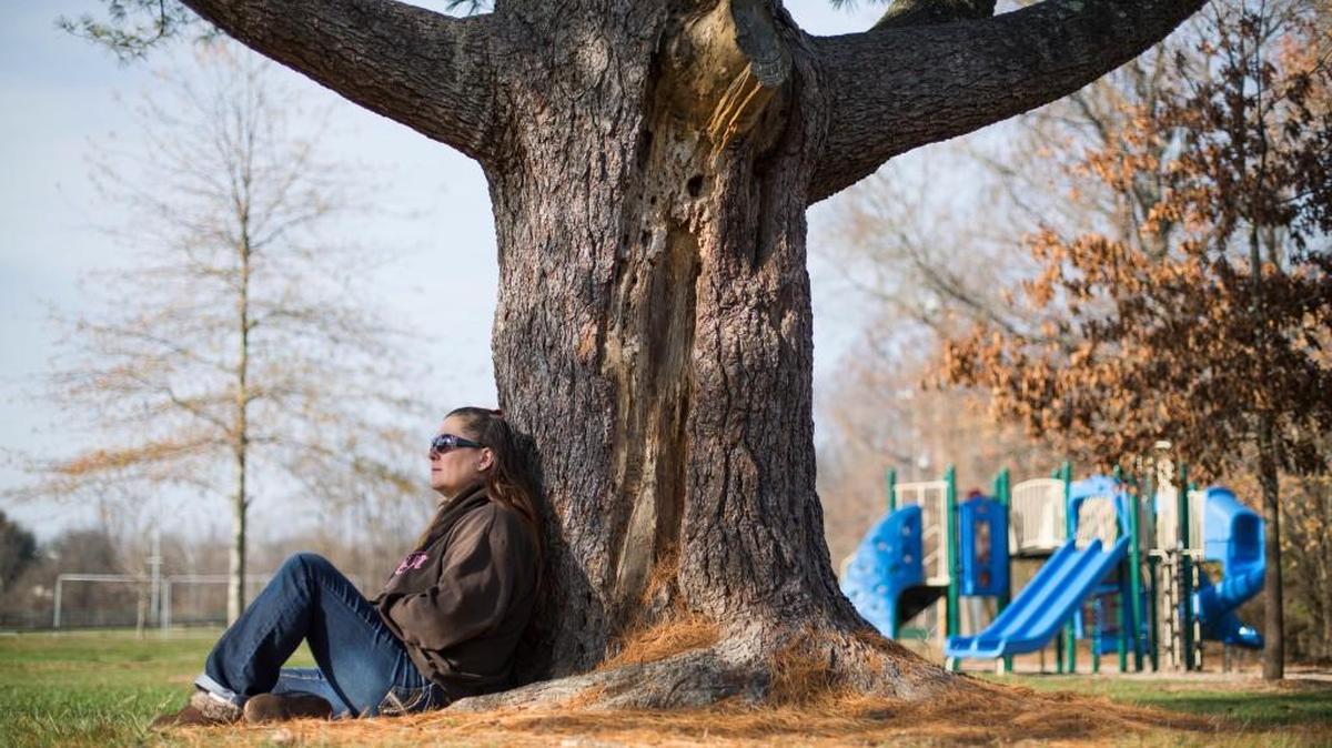 Teka Russell sits in East Frankfort Park in Frankfort, Ky., on Saturday, Dec. 10, 2016. She has many special memories with her son, D’nomyar “Denom” Russell, at the park. The 16-year old was fatally shot on Christmas 2014 by his older brother with a new gun he had received hours earlier; the shooting was ruled to be an accident and no charges were filed. Unintentional shootings spike during the holidays, and are more likely to occur than any other time of the year, according to an analysis by The Associated Press and the USA TODAY Network.