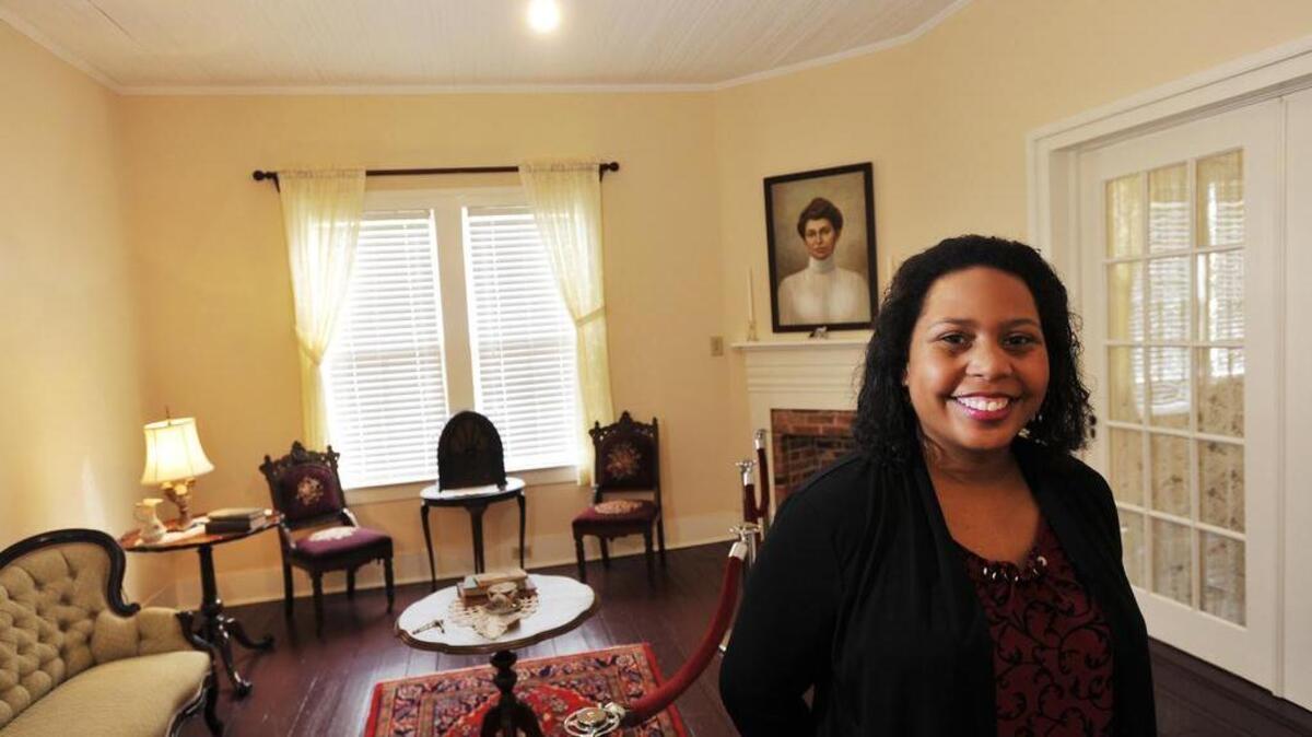 Historian Deitrah Taylor is pictured in the Sallie Ellis Davis Cultural Arts Center in Milledgeville, which will be offering free admission for active military families from Memorial Day until Labor Day.