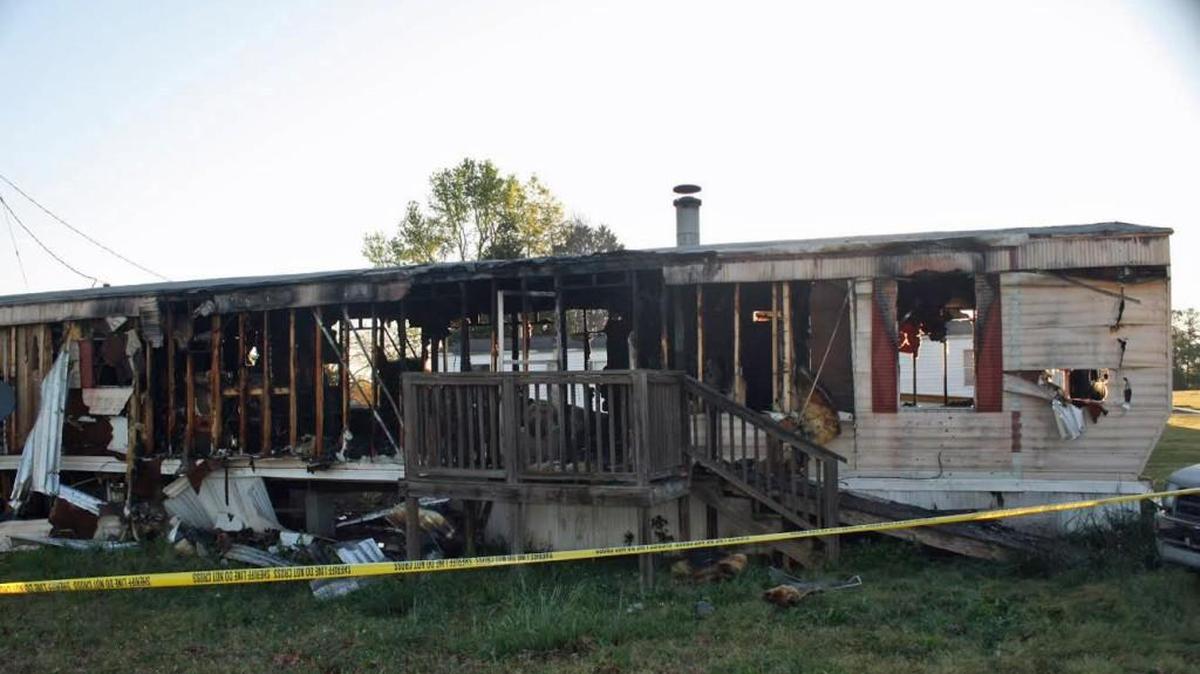 A man died in a fire in this mobile home in Sparta early Sunday morning.