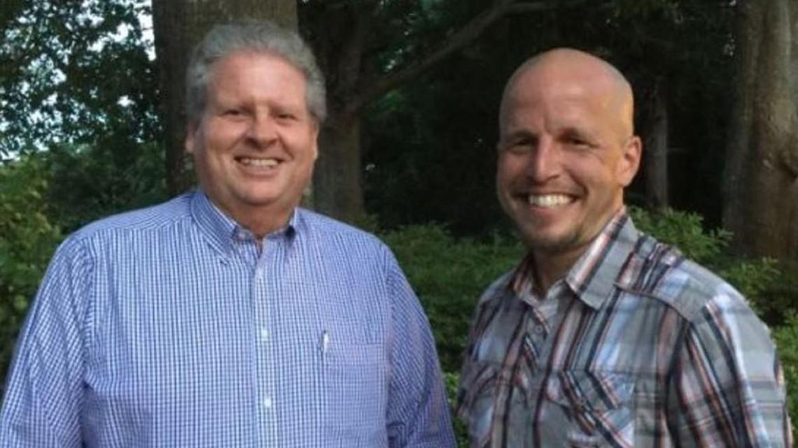 Warner Robins police officer Porter Wood, left, will receive a kidney from Trey Ammons, a former student in Wood's DARE class who now works for the city.