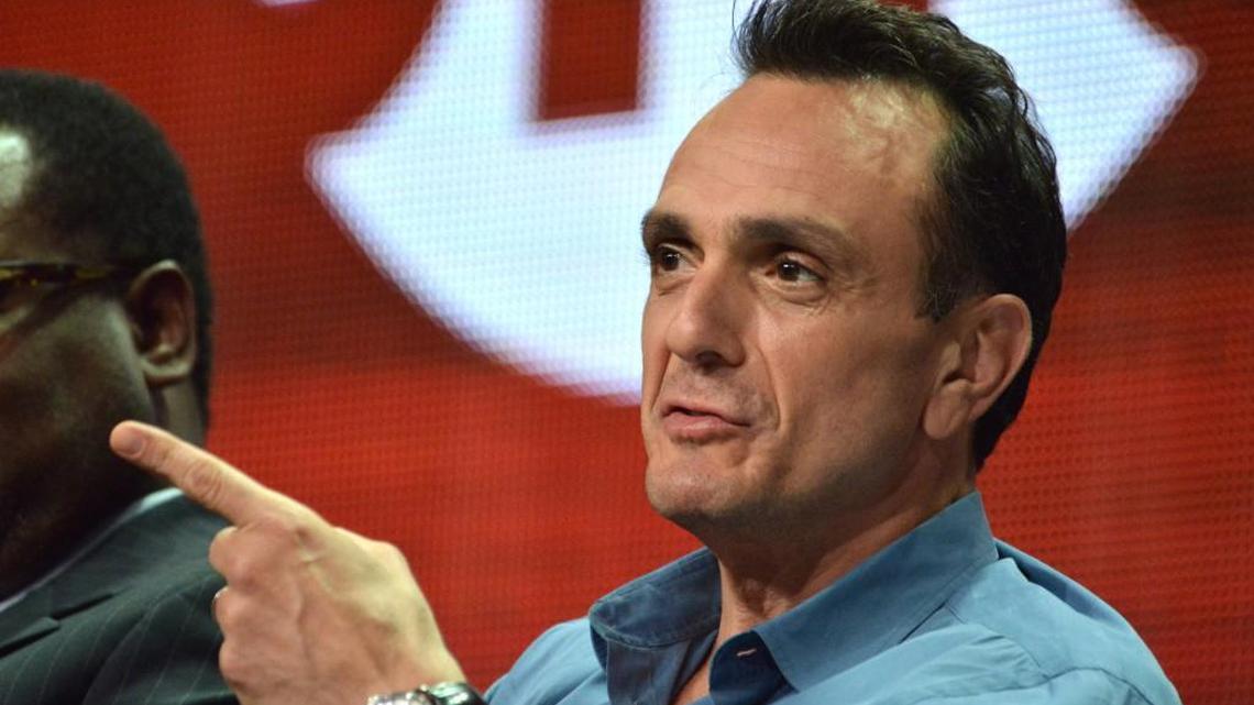 Hank Azaria speaks on stage during the “Ray Donovan” panel at the The Showtime 2014 Summer TCA held at the Beverly Hilton Hotel on Friday, July 18, 2014, in Beverly Hills, Calif.