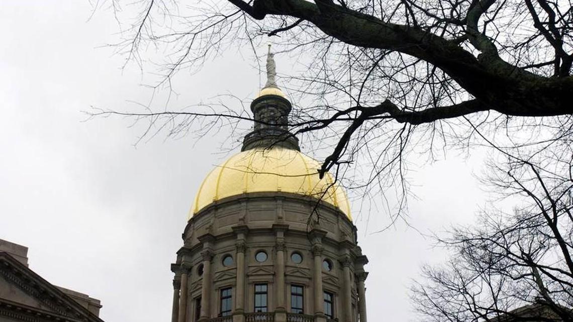 The gold dome of the state Capitol in Atlanta