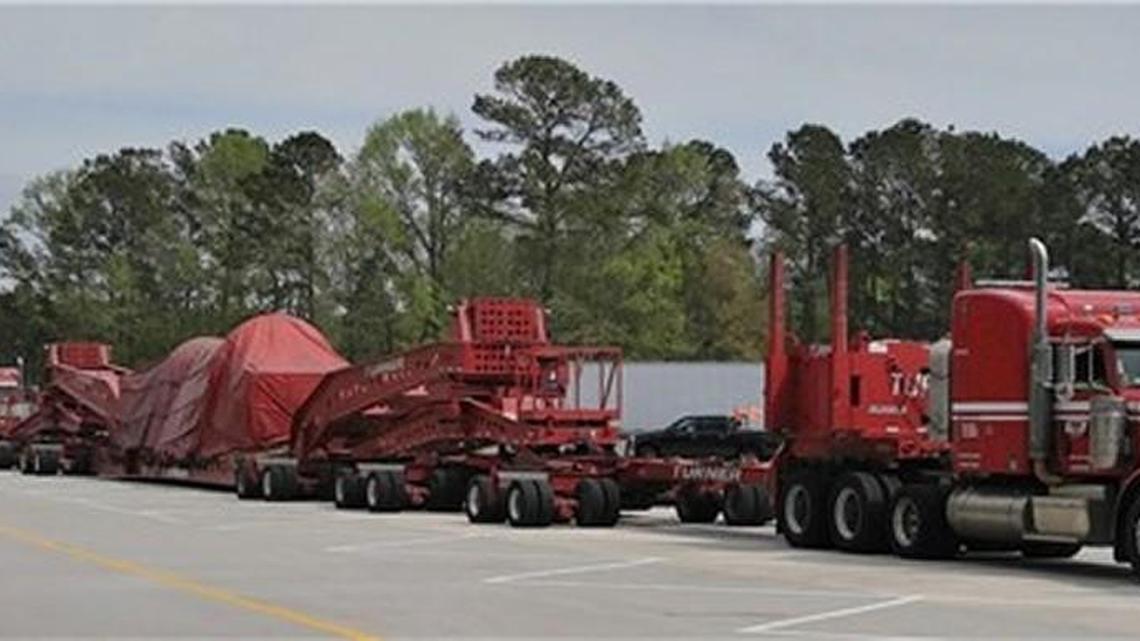 A tractor trailer carrying a “mega load” will slow down traffic as it travels through parts of Georgia.