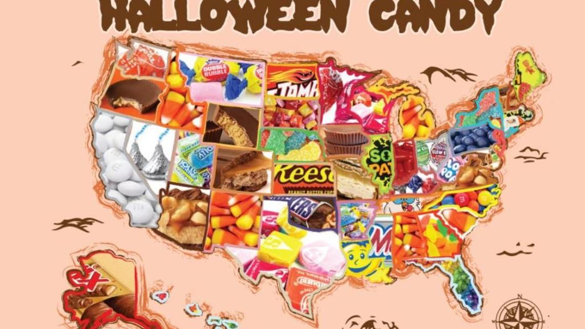 The CandyStore.com studied bulk candy sales leading up to Halloween in each state over the last 10 years and published an interactive map.