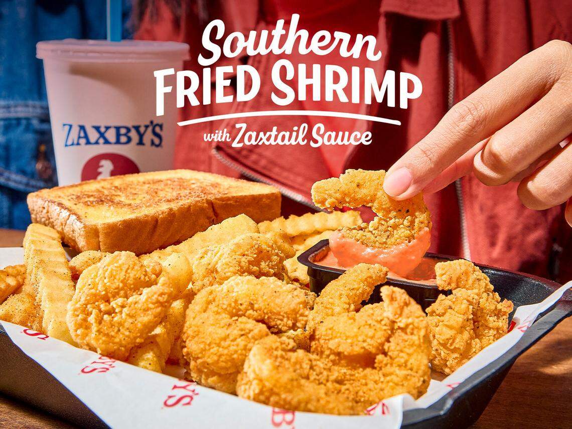 Zaxby’s new Southern Fried Shrimp and Zaxtail Sauce are available for a limited time.