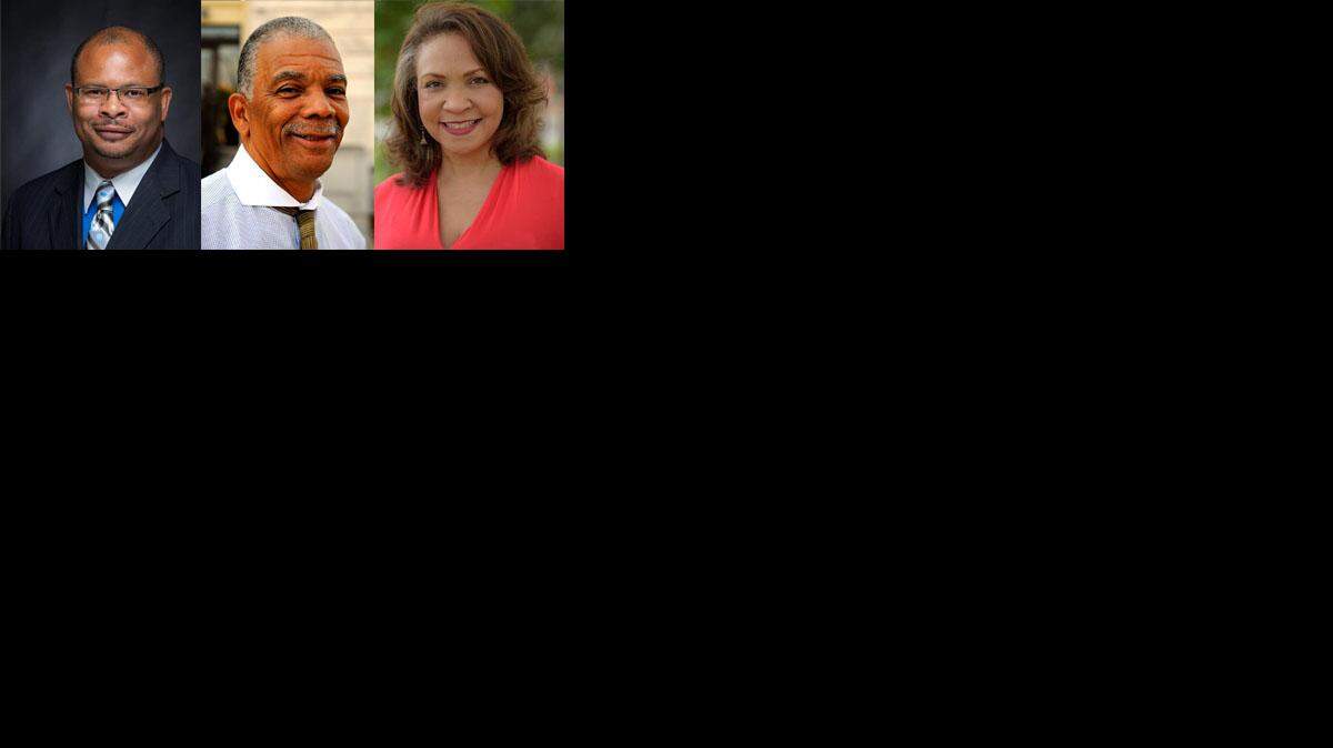 Frank Austin, left, Gerald Harvey, center, and Miriam Paris, 