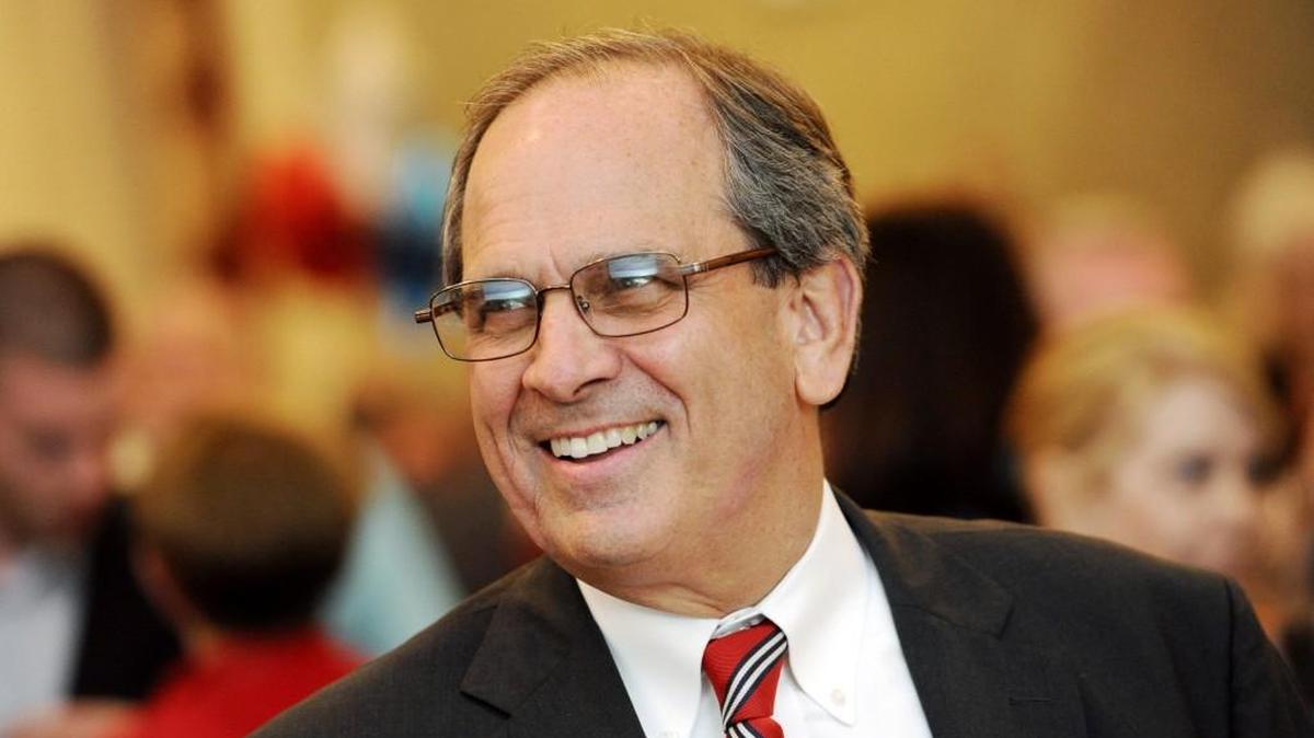 File Photo: Macon mayor Robert Reichert watches early election results Tuesday night.