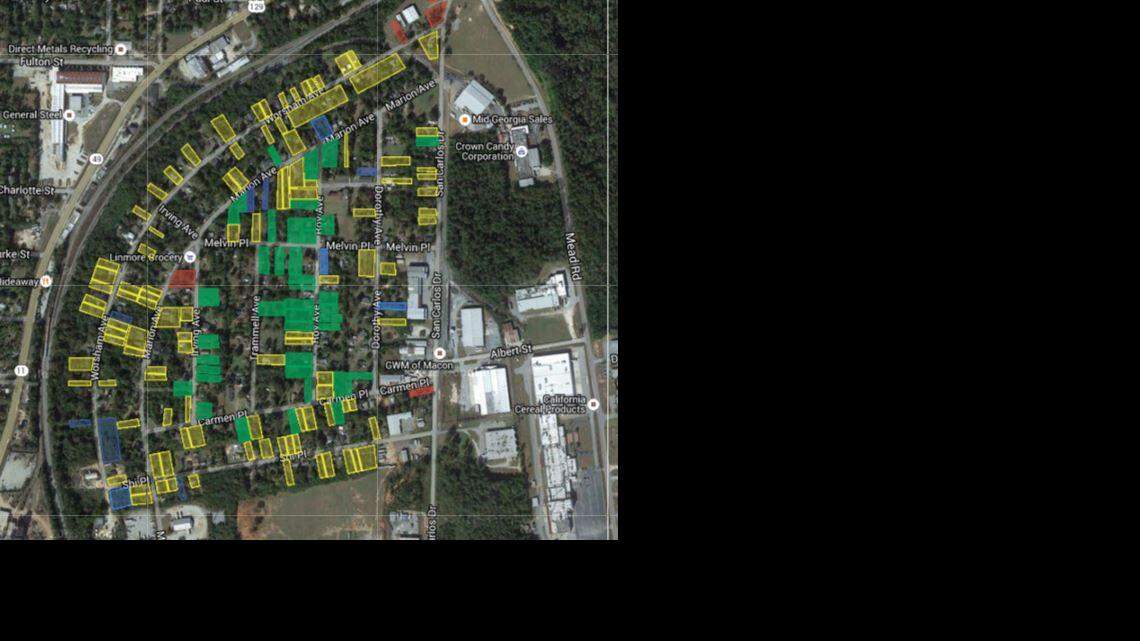 Map: Habitat for Humanity and blight in Lynmore Estates