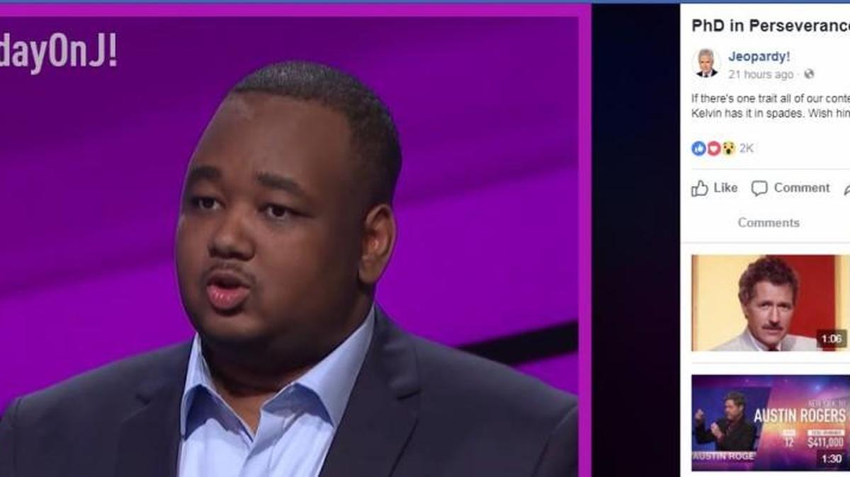 Screen grab of Kelvin Smith’s interview on an episode of “Jeopardy.”