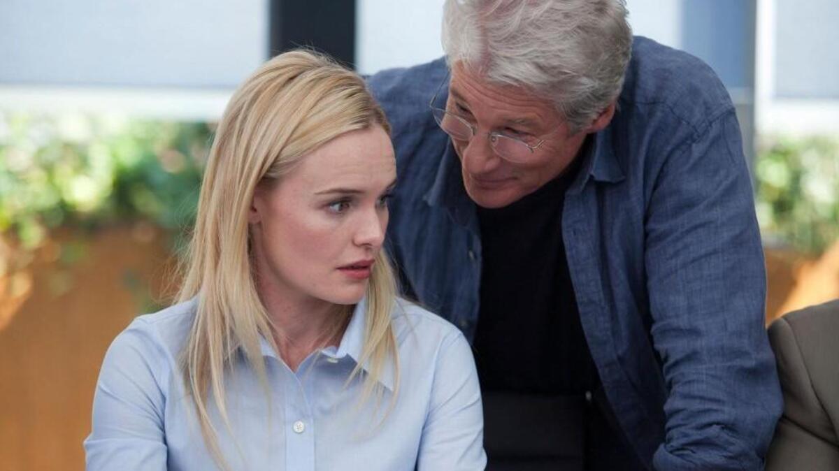 This image released by Relativity Media shows Kate Bosworth, left, and Richard Gere in a scene from "Movie 43."