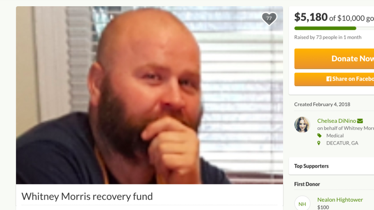 A GoFundMe page was set up to help cover photographer Whitney Morris’s medical expenses.