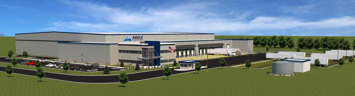 Agile Cold Storage hopes to open Phase 1 of its construction later this year off Joe Tamplin Boulevard.