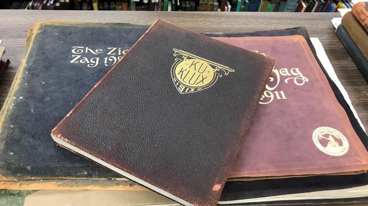 Wesleyan College’s 1913 yearbook is named “Ku Klux.” The class that year named itself after the Ku Klux Klan.