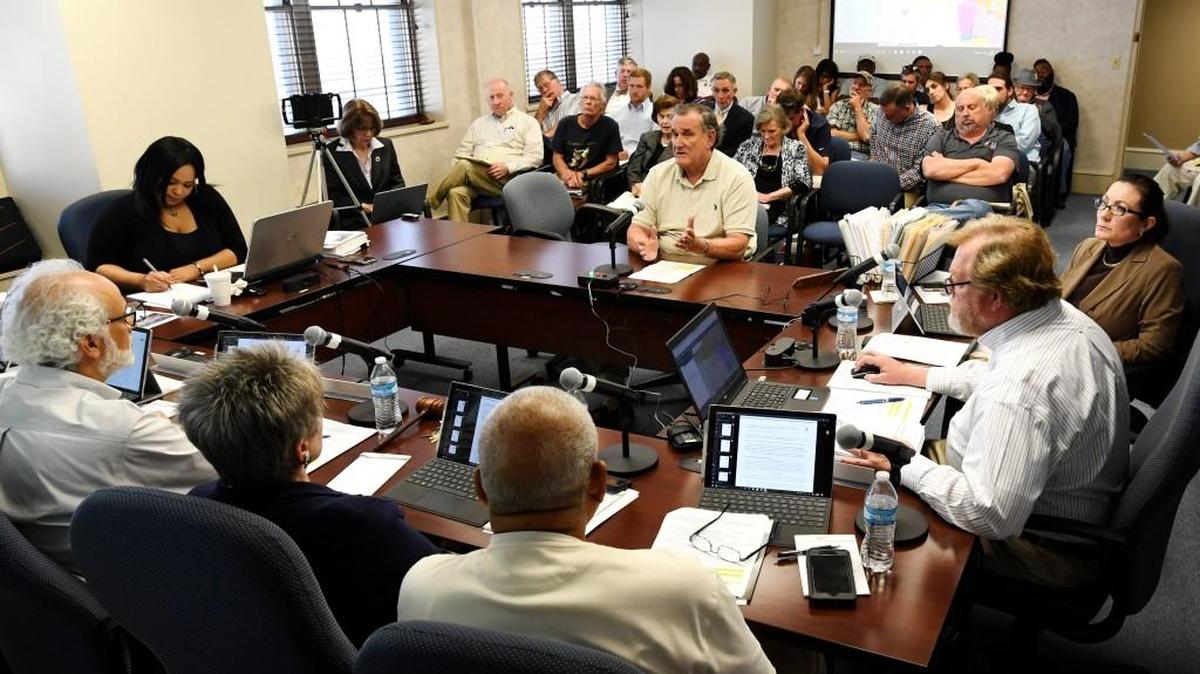 Macon-Bibb County Commissioner Joe Allen ask the Planning and Zoning Commission to deny a conditional use request for proposed medical waste disposal facility on Fulton Mill Road. The commission denied the request.