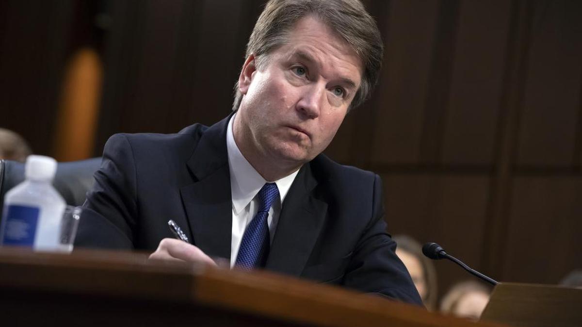 President Donald Trump’s Supreme Court nominee, Brett Kavanaugh, takes notes as the Senate Judiciary Committee members make opening statements during his confirmation hearing, on Capitol Hill in Washington, Sept. 4.