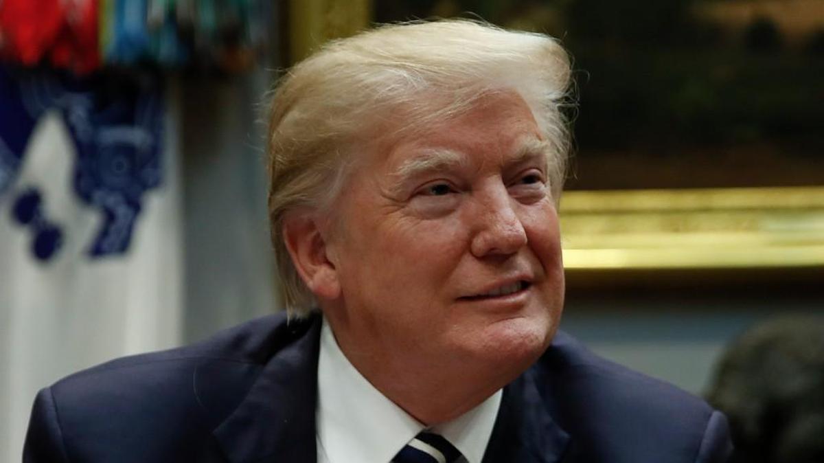 President Donald Trump pauses during a prison reform roundtable in the Roosevelt Room of the Washington, Thursday, Jan. 11, 2018.