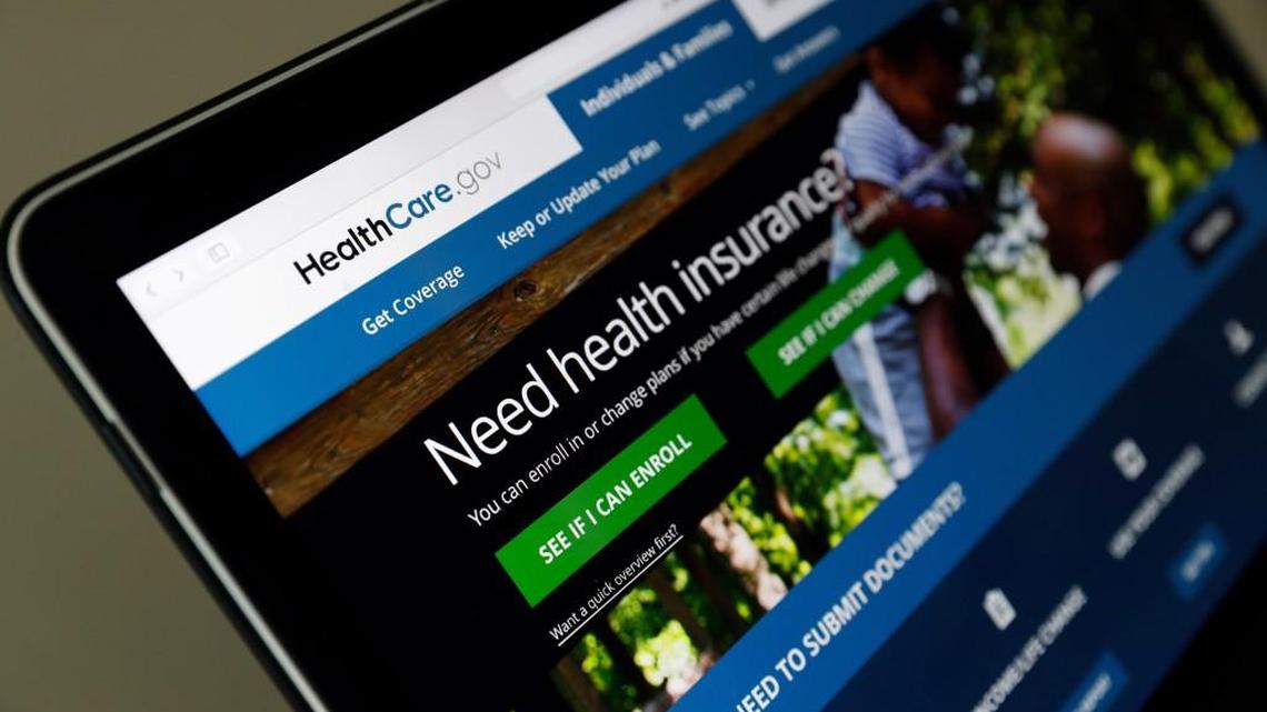 The Healthcare.gov website is seen on a laptop computer, in Washington. Former Obama administration officials say they're launching a private campaign to encourage people to sign up for coverage under the Affordable Care Act. Open enrollment began Nov. 1. The Trump administration slashed "Obamacare's" ad budget, as well as grants to outside organizations that are supposed to help consumers sign up.