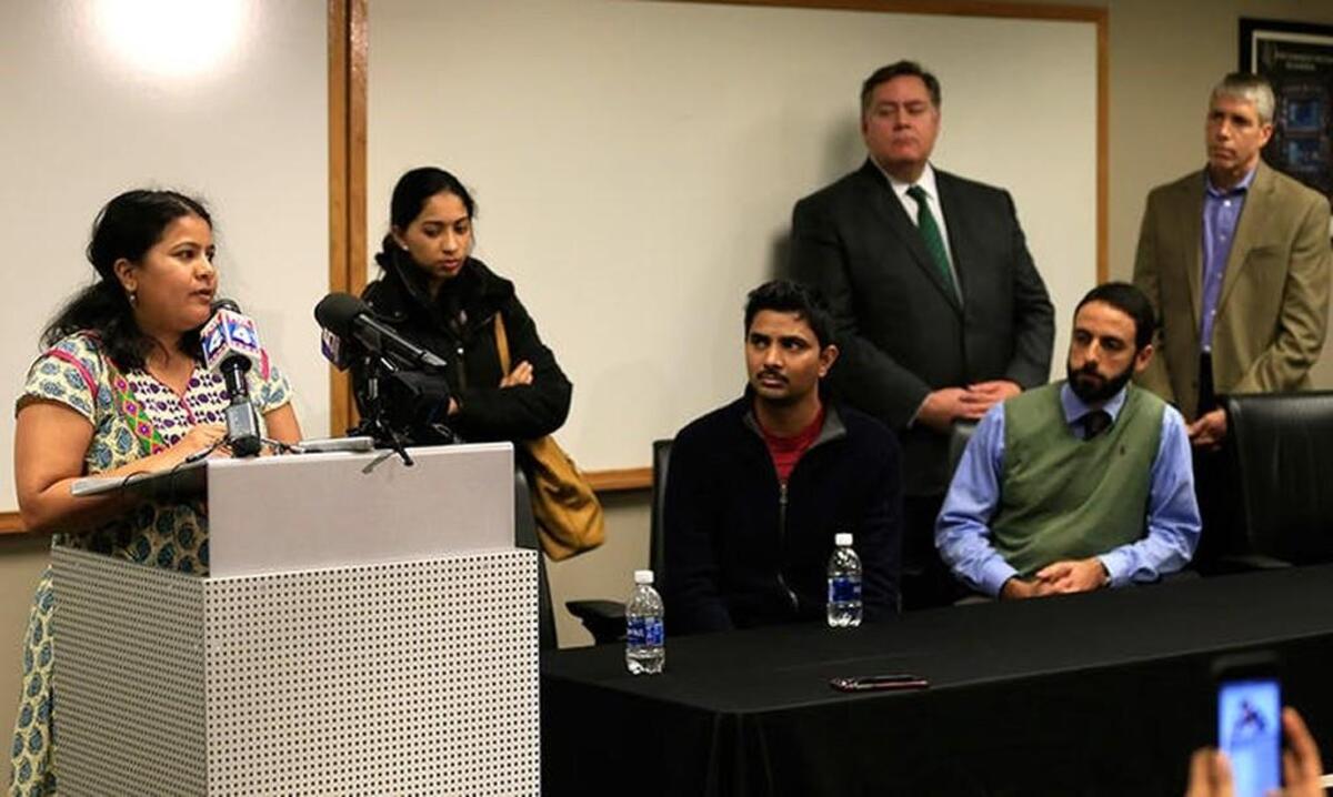 Sunayana Dumala was denied entry into the U.S. after attending the funeral in India of her husband, an H-1B worker who was murdered.