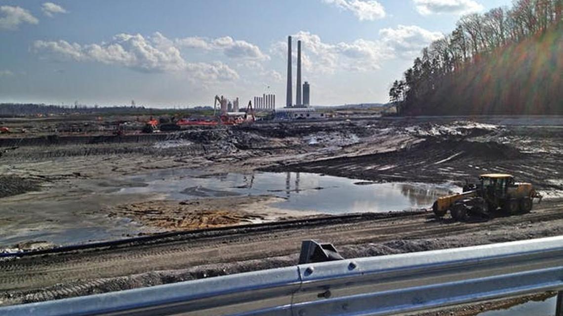 VA Kingston Fossil Plant in Tennessee, site of a 1.1 billion gallon spill of coal ash slurry in 2008, photographed on March 28, 2012.