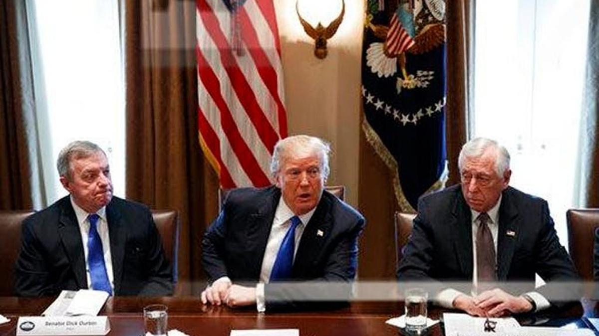 Senators meet with President Donald Trump to discuss immigration on Jan. 9, 2018.