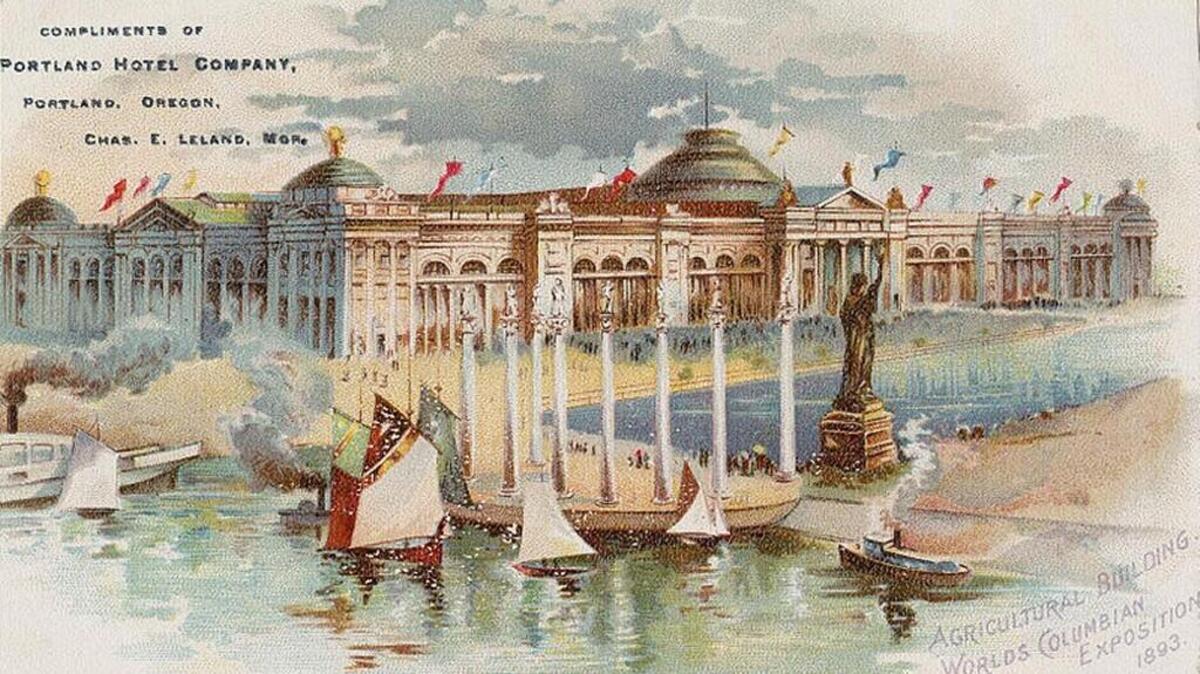 Agricultural Building at the World’s Columbian Exposition, Chicago, Illinois, circa 1893.