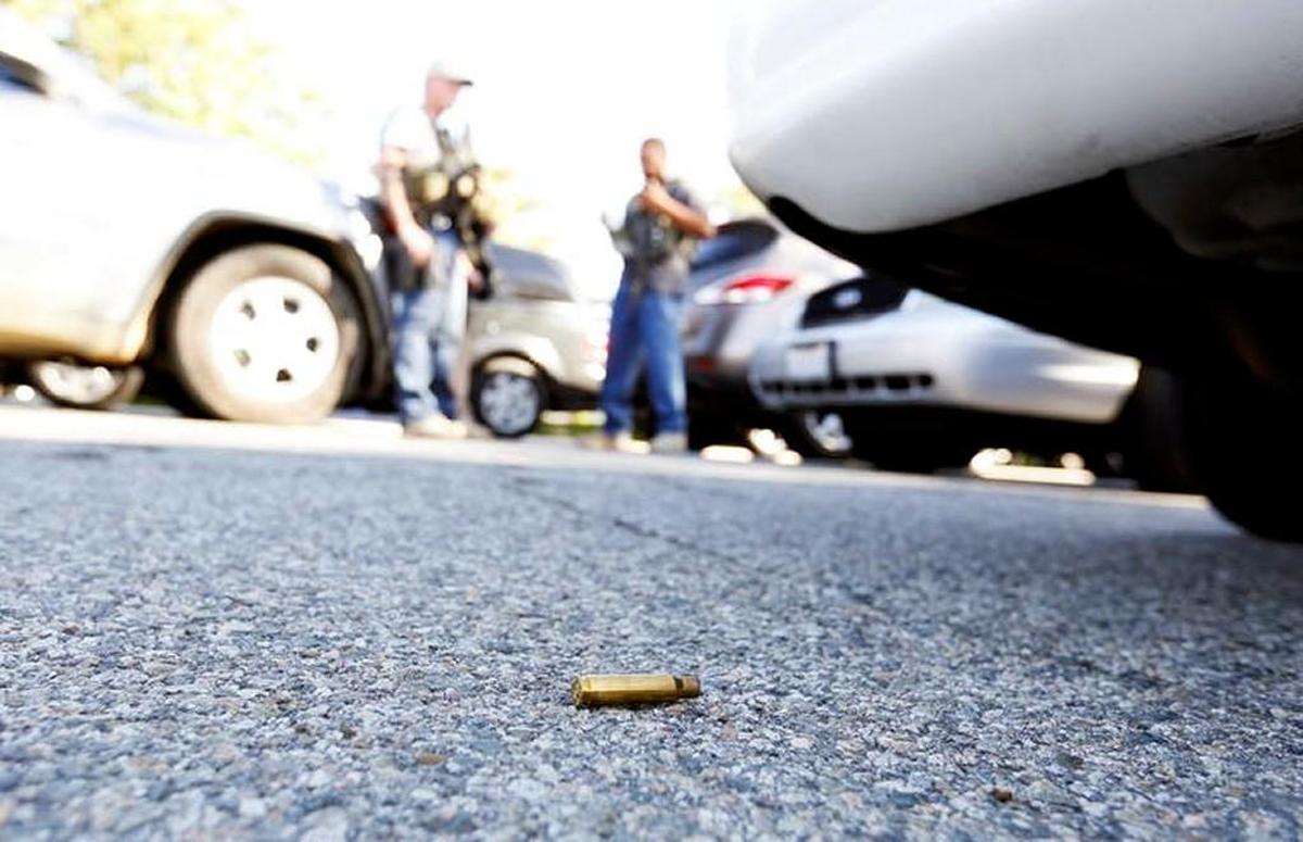 Police secure the area near a mass shooting in San Bernardino, California, Dec. 2, 2015.