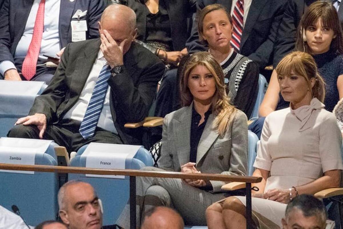White House Chief of Staff John Kelly reacts to Trump’s U.N. speech.