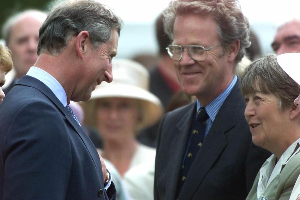 The Prince of Wales talks with John and Rita Restorick during a garden party at Hillsbourgh Castle, 12 miles south of Belfast, Northern Ireland, Tuesday, June 13, 2000. Their son, Stephen, was the last British soldier to have been murdered by the IRA.