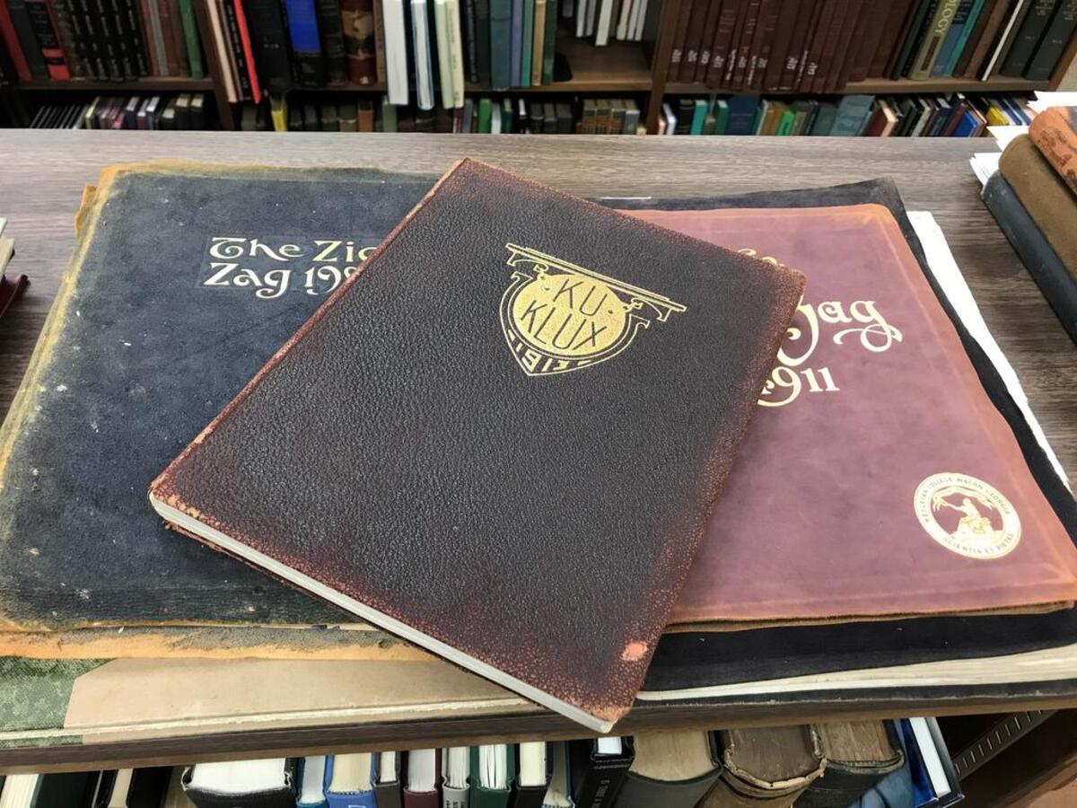 Wesleyan College’s 1913 yearbook is named “Ku Klux.” The class that year named itself after the Ku Klux Klan.