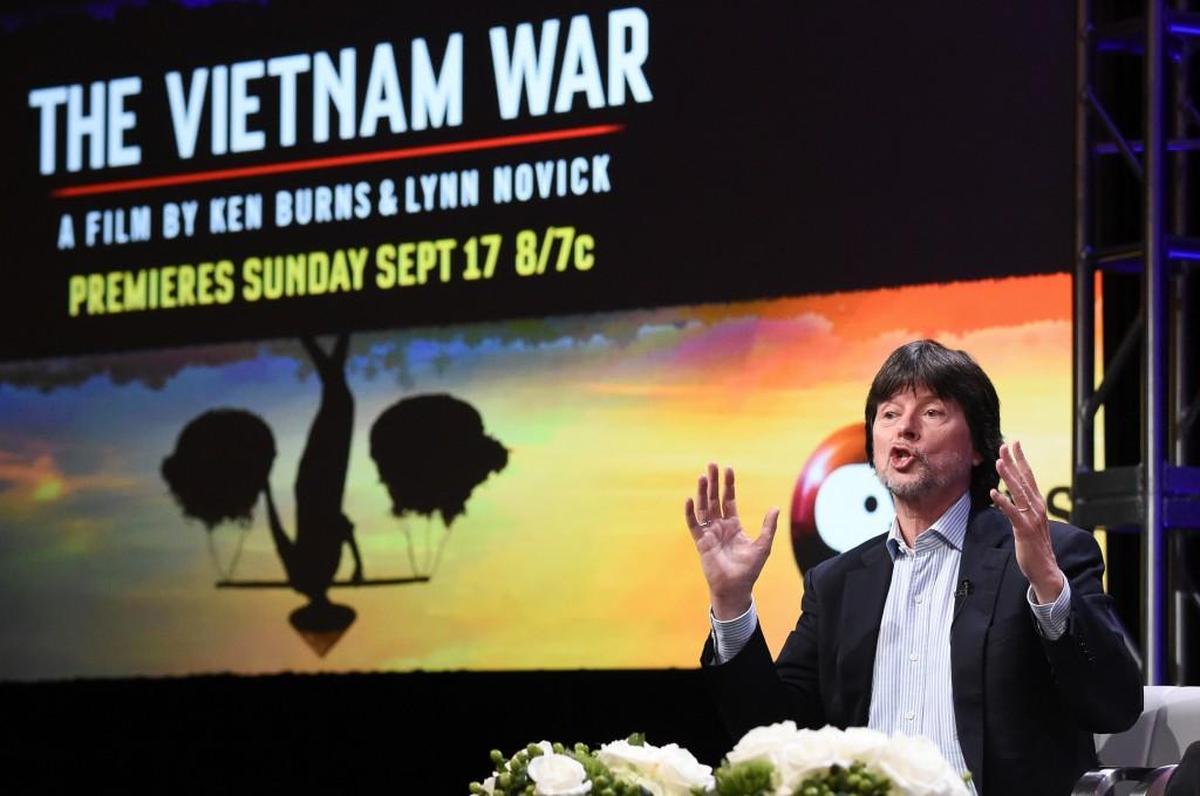 Ken Burns participates in the "The Vietnam War" panel during the PBS portion of the 2017 Summer TCA's at the Beverly Hilton Hotel on Sunday, July 30, 2017, in Beverly Hills, Calif.