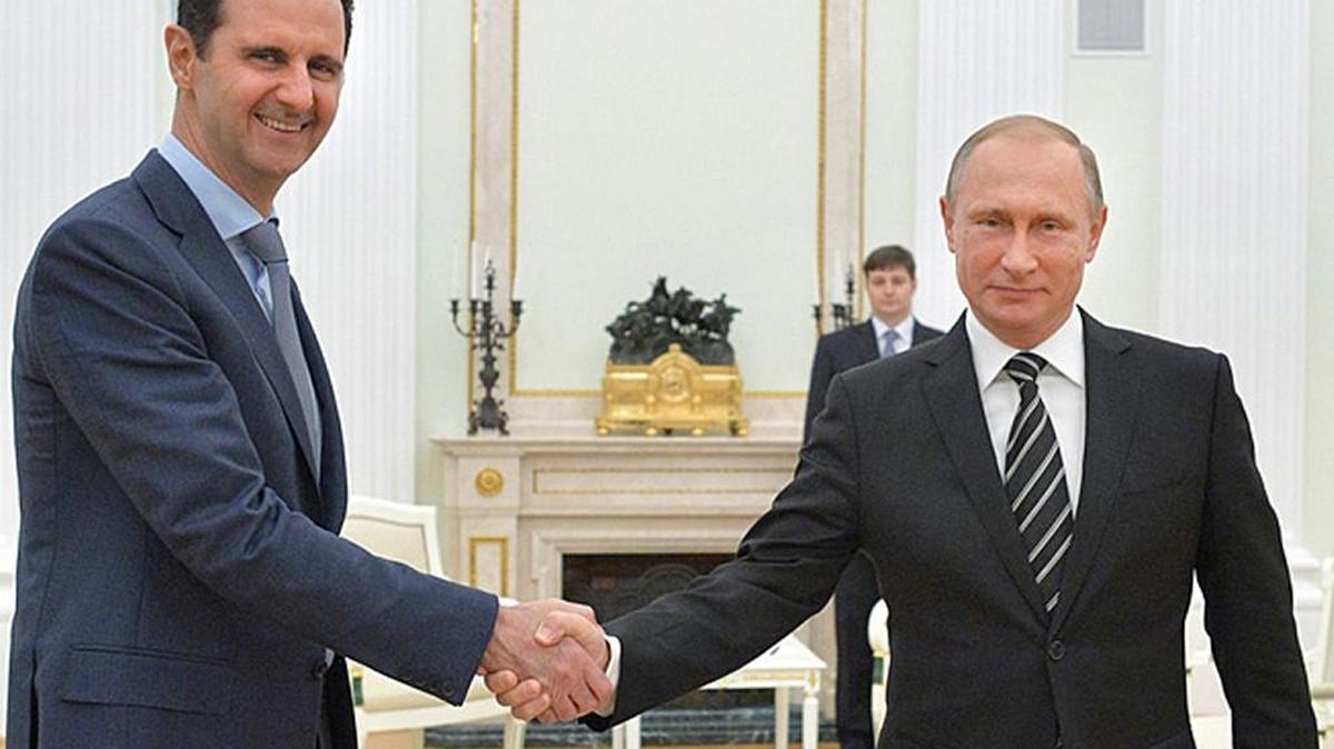 Bashar al-Assad (L) and Vladimir Putin