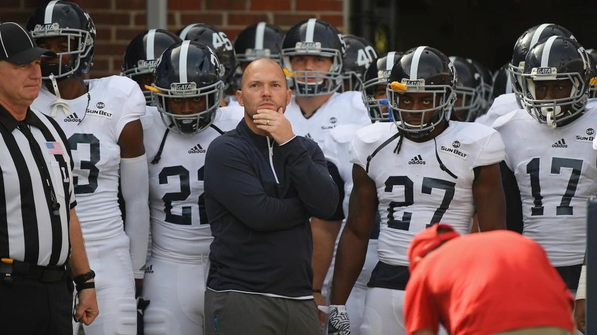 Georgia Southern head coach Tyson Summers’ Eagles travel to Georgia State on Saturday.