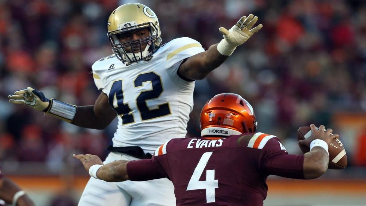 Georgia Tech defender KeShun Freeman (42) is entering his senior season with the Yellow Jackets.