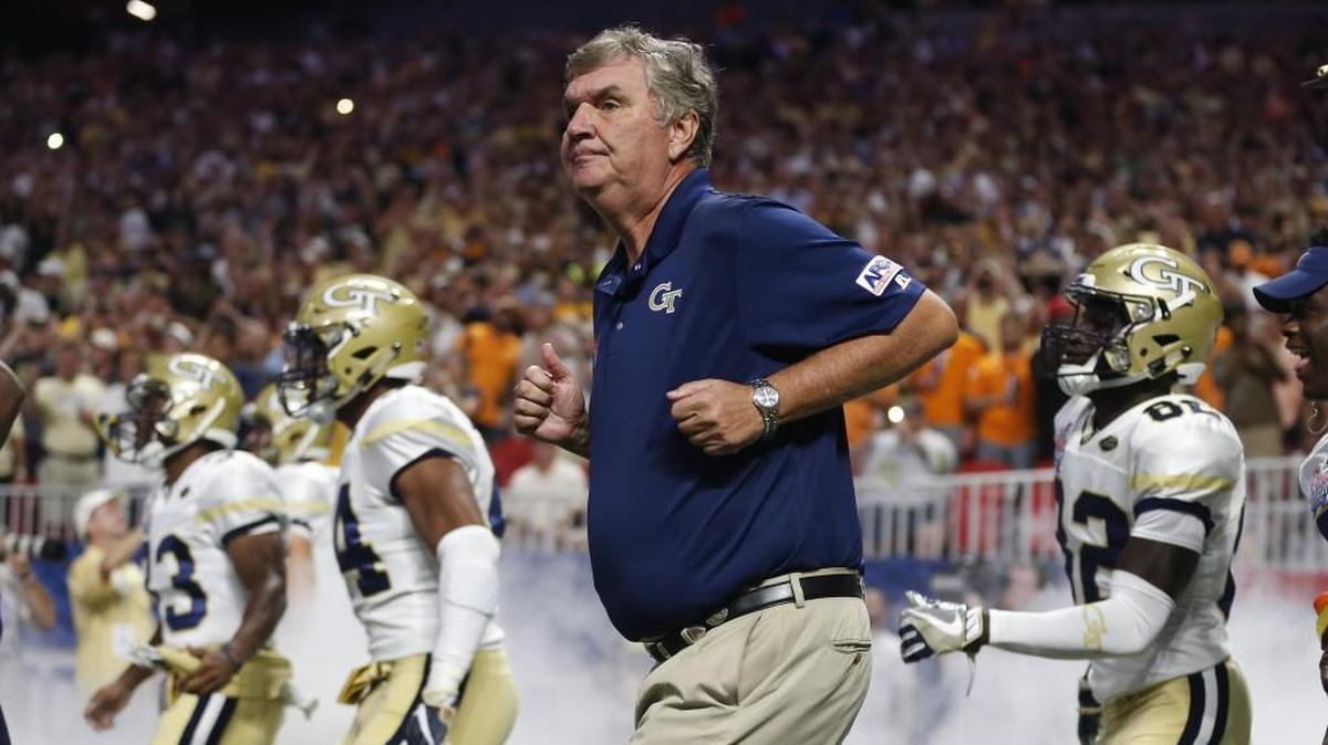 Georgia Tech head coach Paul Johnson’s Yellow Jackets open ACC play Saturday against Pittsburgh.