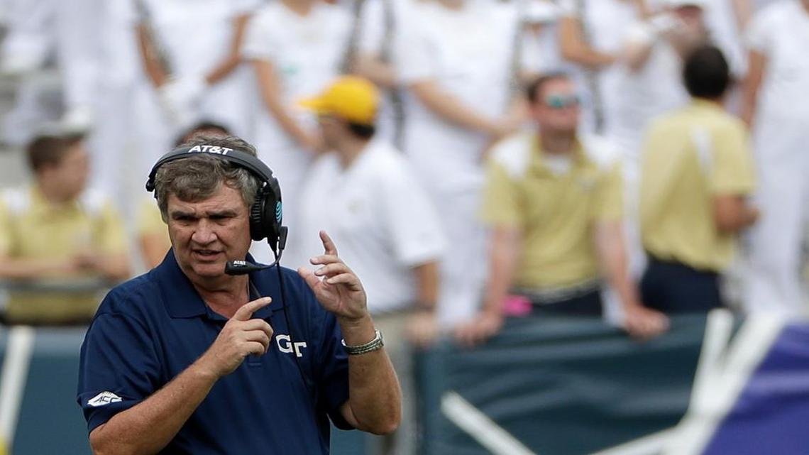 Head coach Paul Johnson and the Georgia Tech Yellow Jackets host Virginia on Saturday.