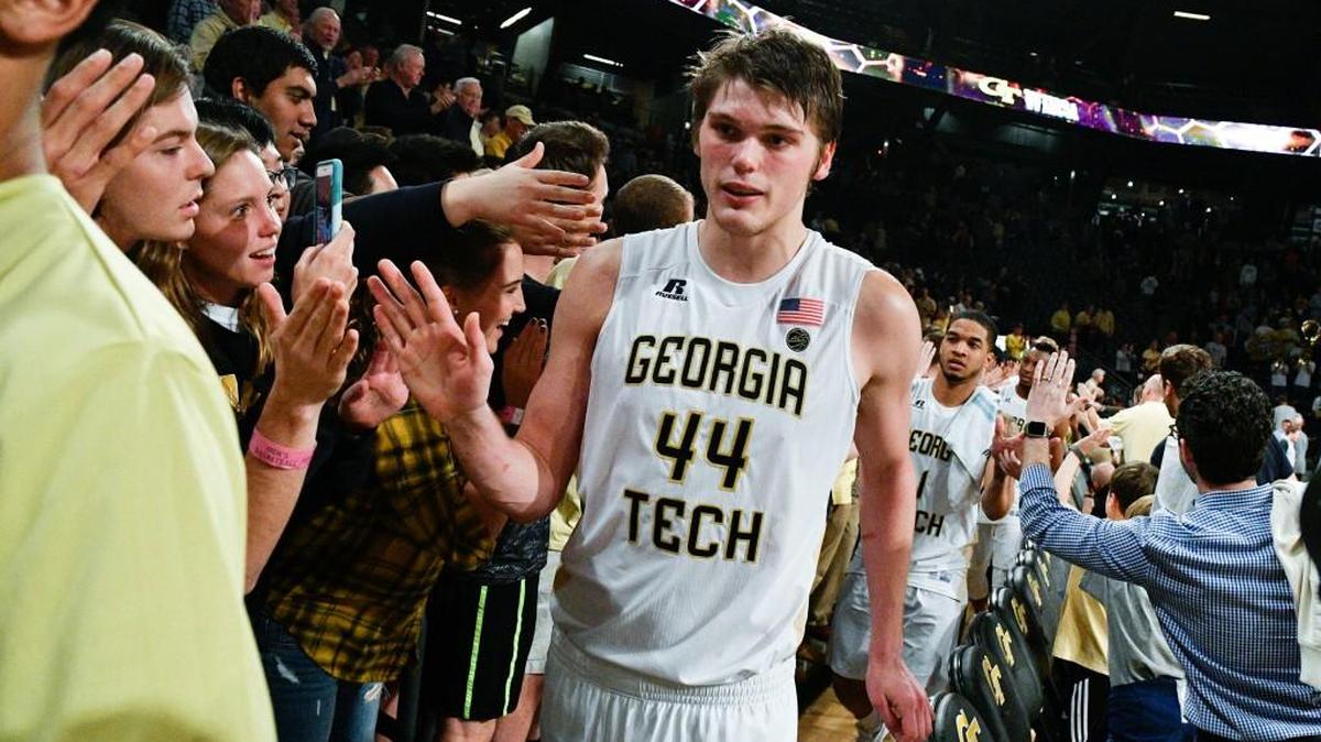 Georgia Tech center Ben Lammers and the Yellow Jackets face Pittsburgh on Tuesday in the ACC Tournament.