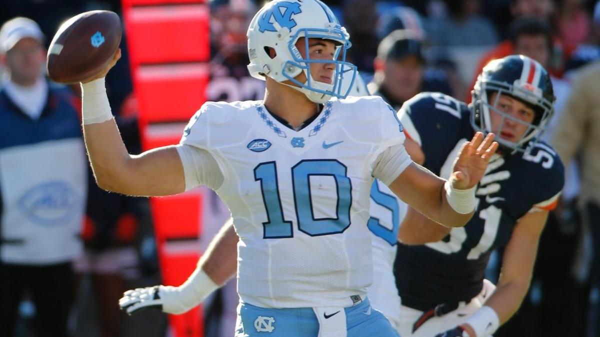 North Carolina quarterback Mitch Trubisky (10) has 18 touchdown passes this season.