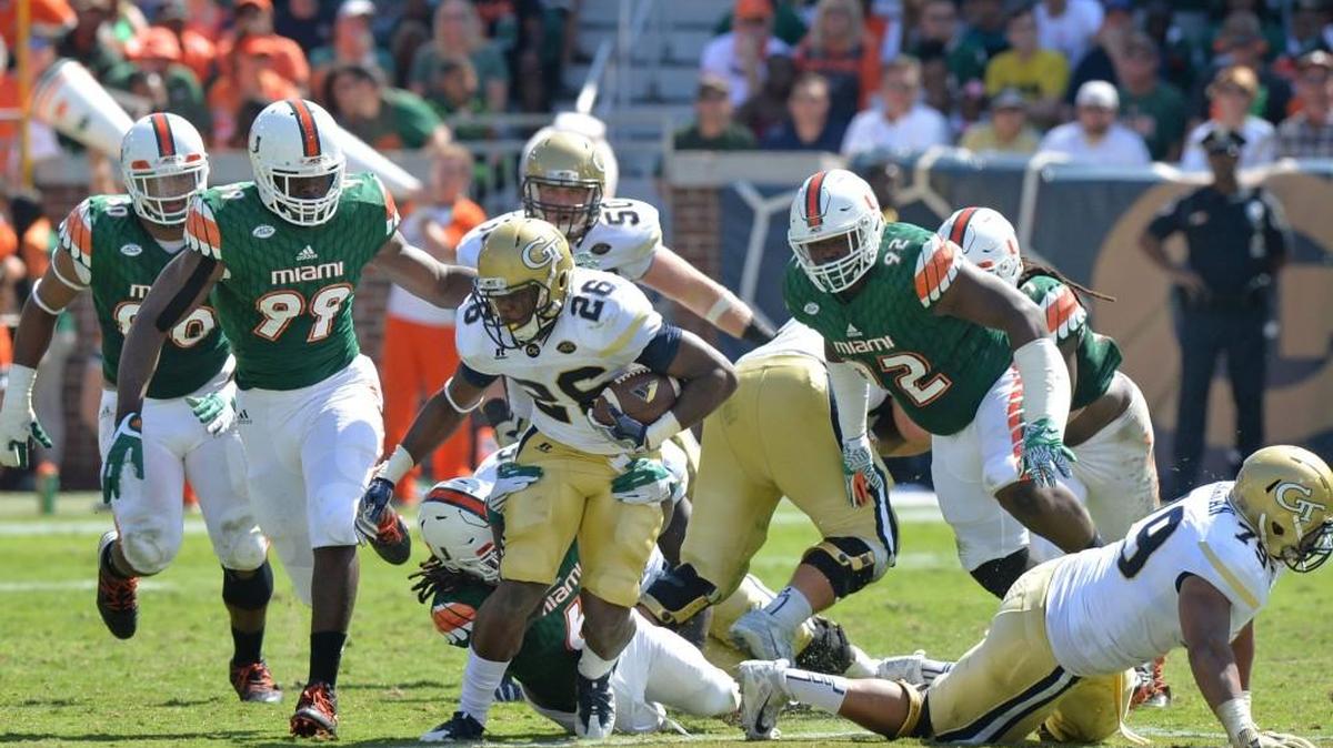 Georgia Tech running back Dedrick Mills (26) rushed for 771 yards and scored 13 touchdowns in just nine games in 2016.