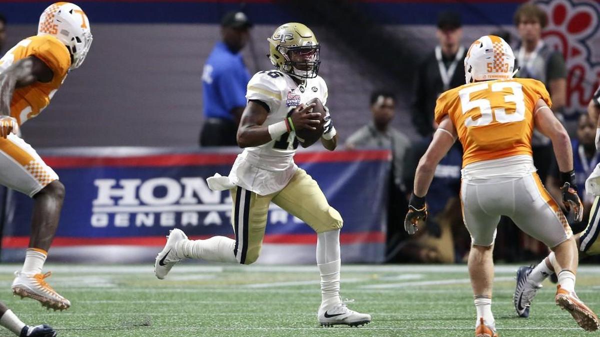 Georgia Tech quarterback TaQuon Marshall (16) and the Yellow Jackets open ACC play Saturday.