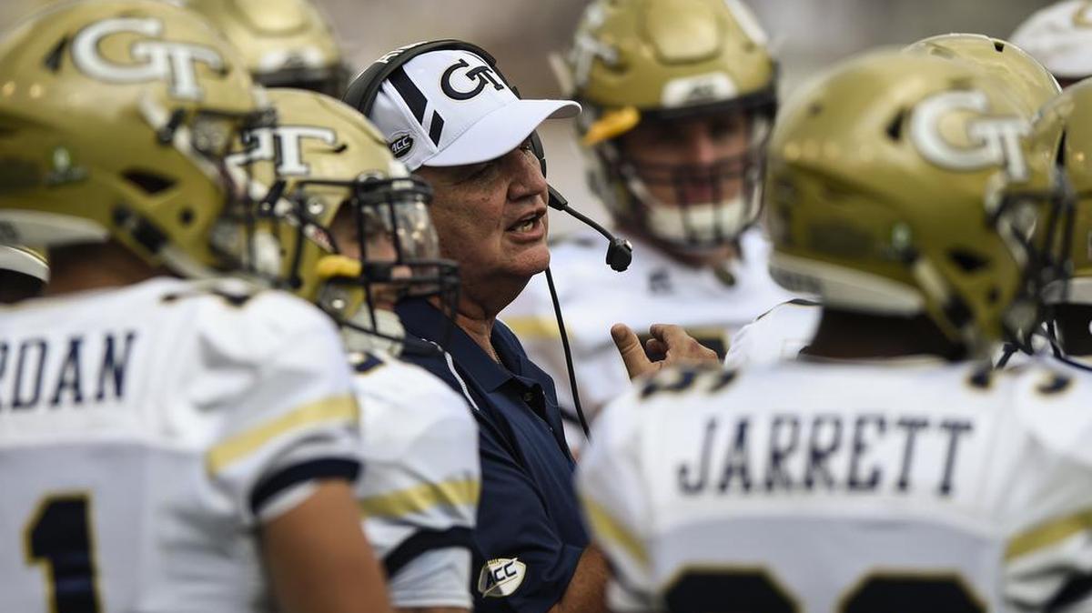 Georgia Tech head coach Paul Johnson and the Yellow Jackets host North Carolina on Saturday in ACC play.