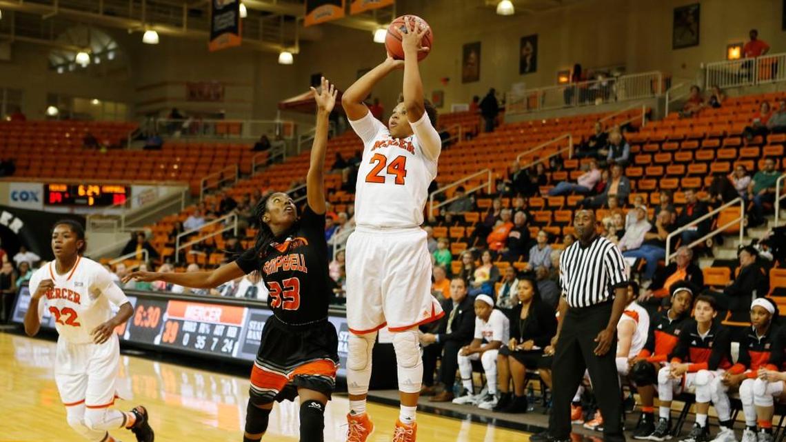 Mercer’s Kahlia Lawrence (24) and the Bears host Furman on Thursday.