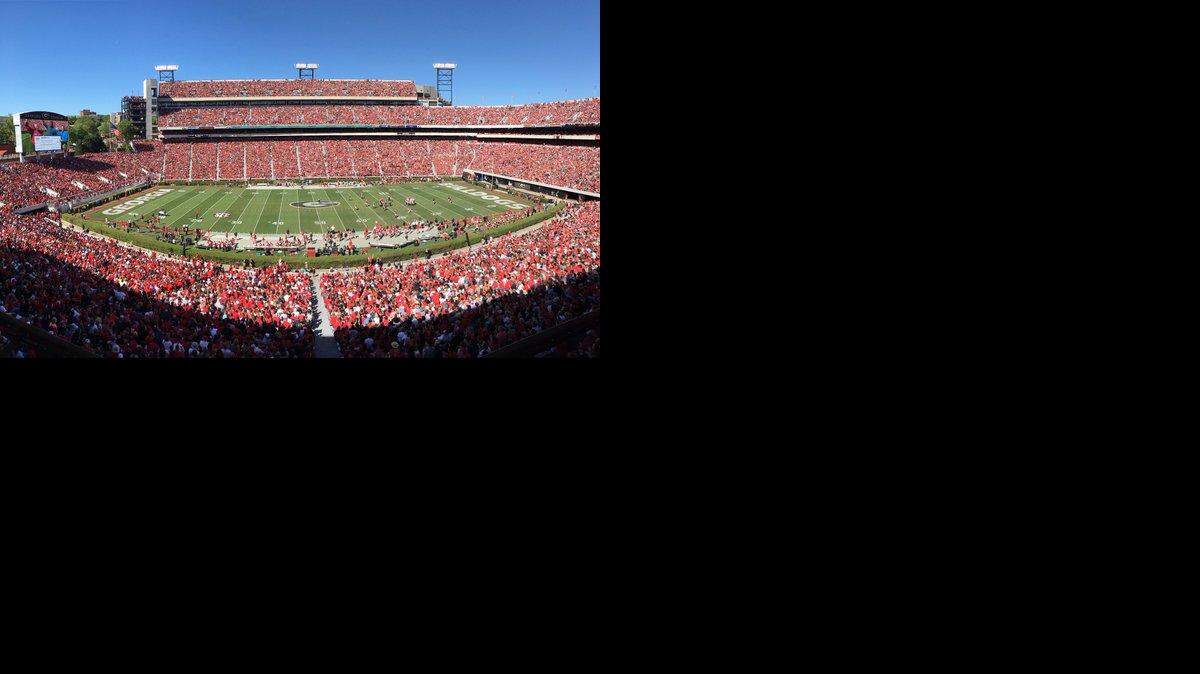 Fans filled the stands to an announced attendance of 93,000 at the UGA spring game.