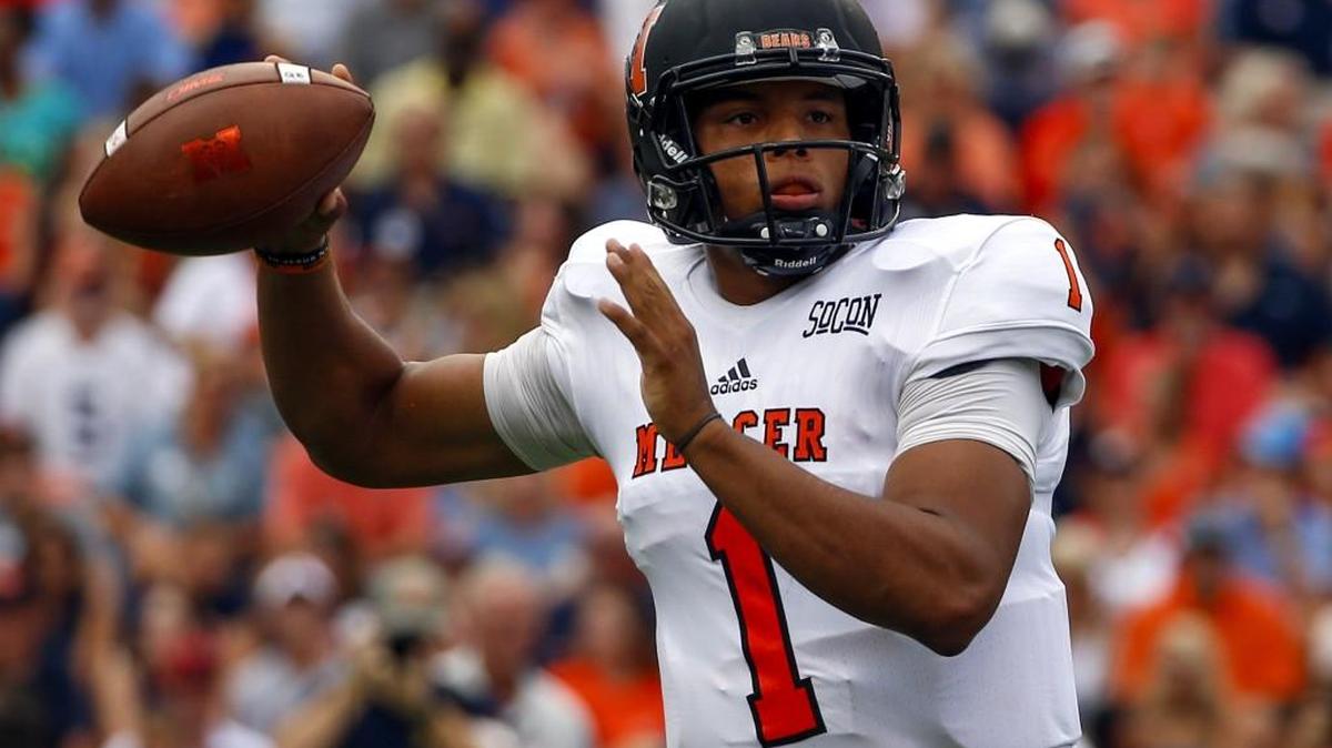 Mercer quarterback Kaelan Riley and the Bears are 1-2 overall entering their game Saturday at East Tennessee State.