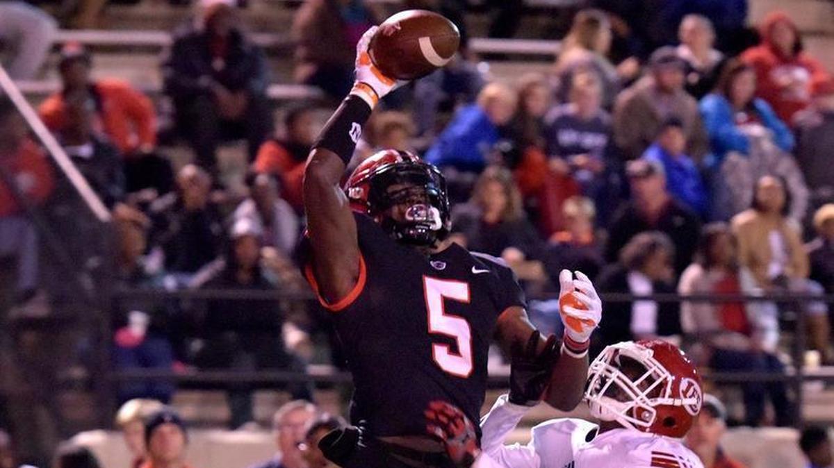 Franklin’s son, Central wide receiver Justyn Ross, is one of the most coveted players in Alabama. Plays like this catch against Lee-Montgomery on Nov. 16 explain why.