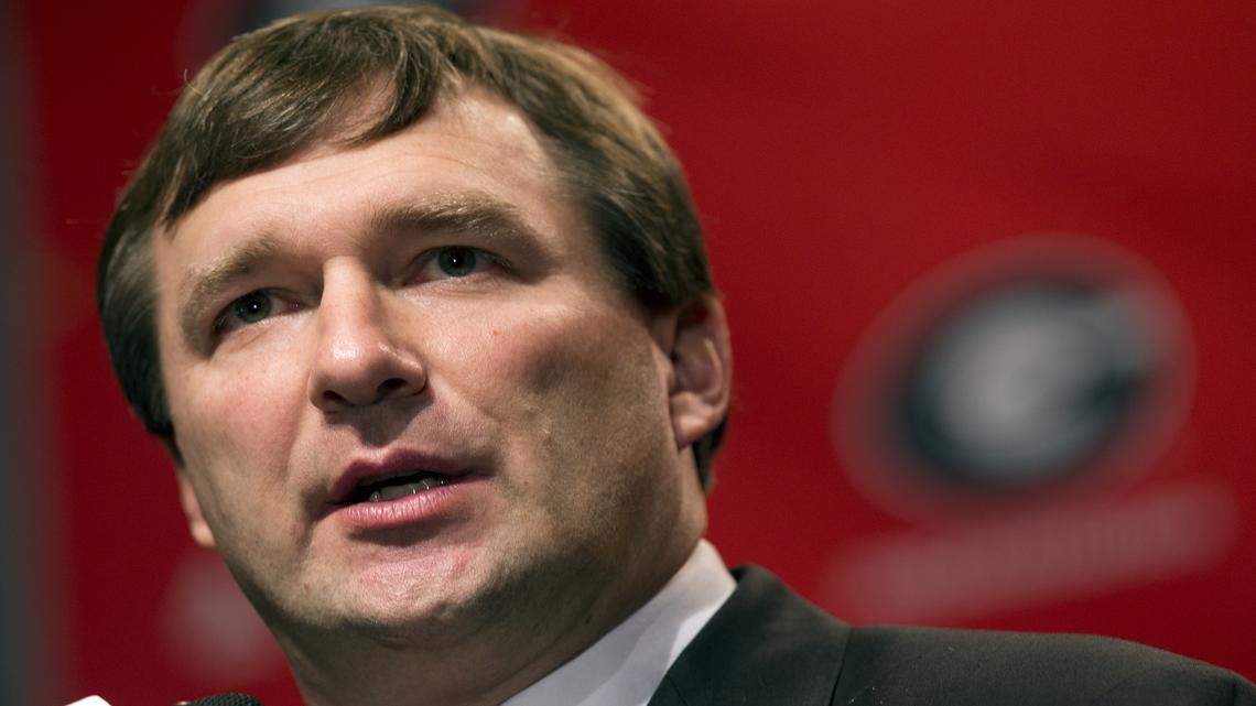 Kirby Smart at his introductory news conference. 