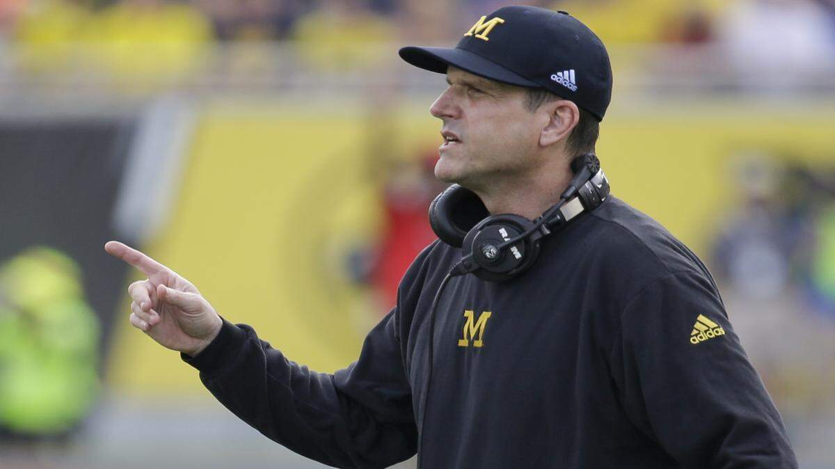 A suspended Michigan linebacker sent several tweets Saturday that seemed to be aimed at Wolverines head coach Jim Harbaugh